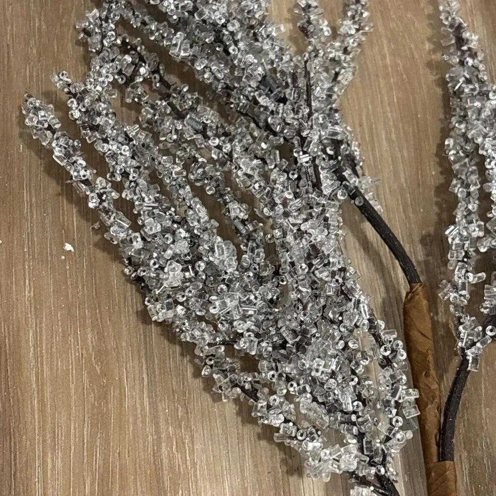 Bloomingdales Snowy Glitter Branch Frosted Artificial 18” New With Tags Holiday